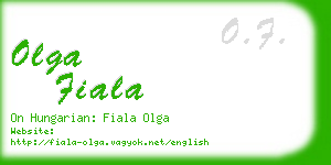 olga fiala business card